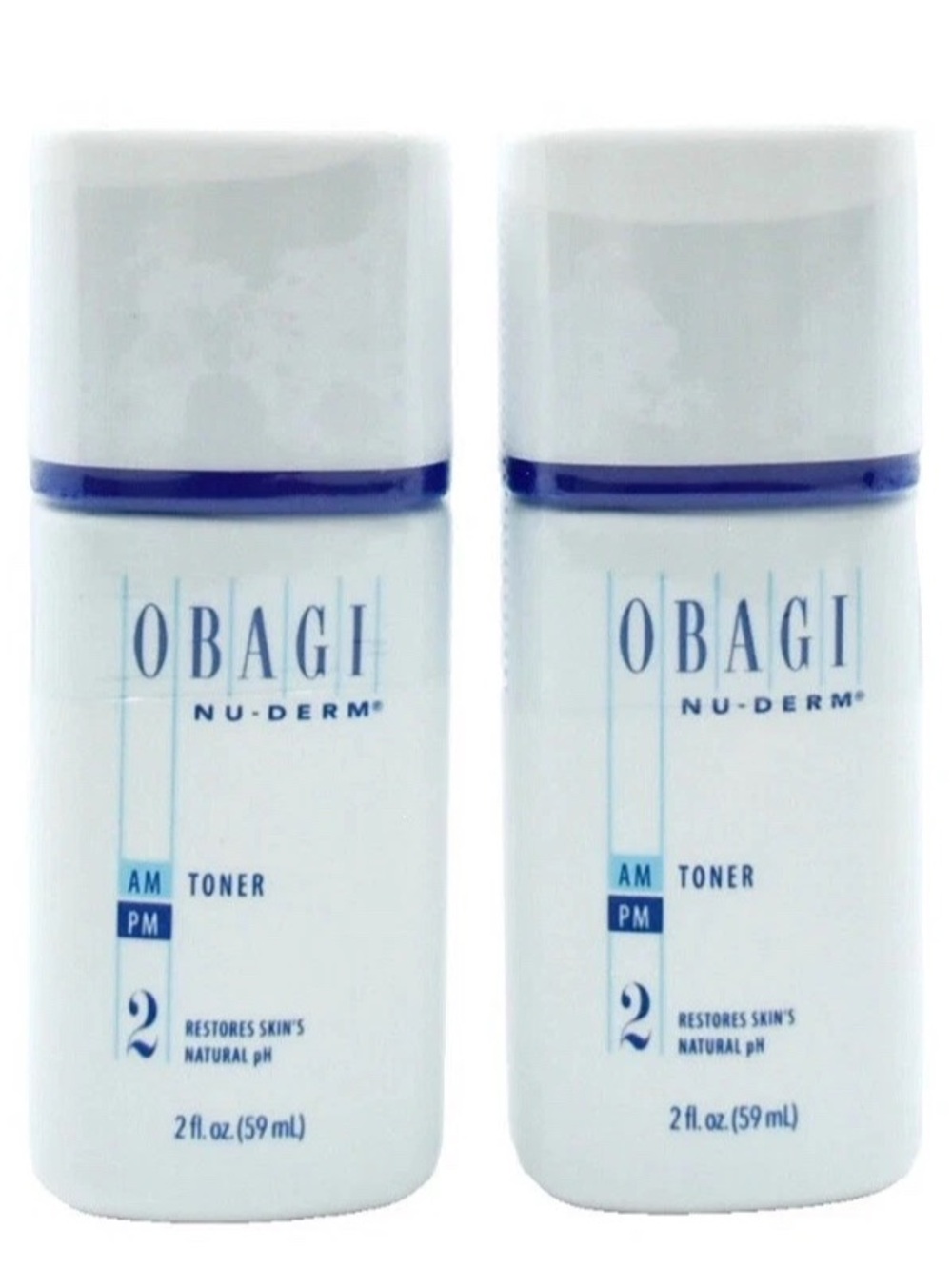 Obagi Nu-Derm Toner Duo AM/PM Toner 2 fl oz/ 59ml. Facial Toner Travel Size
